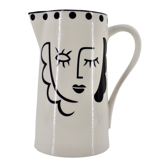 Pablo Picasso Ladies Face White & Black Ceramic Table Pitcher Mint Condition 9" - Picture 12 of 15